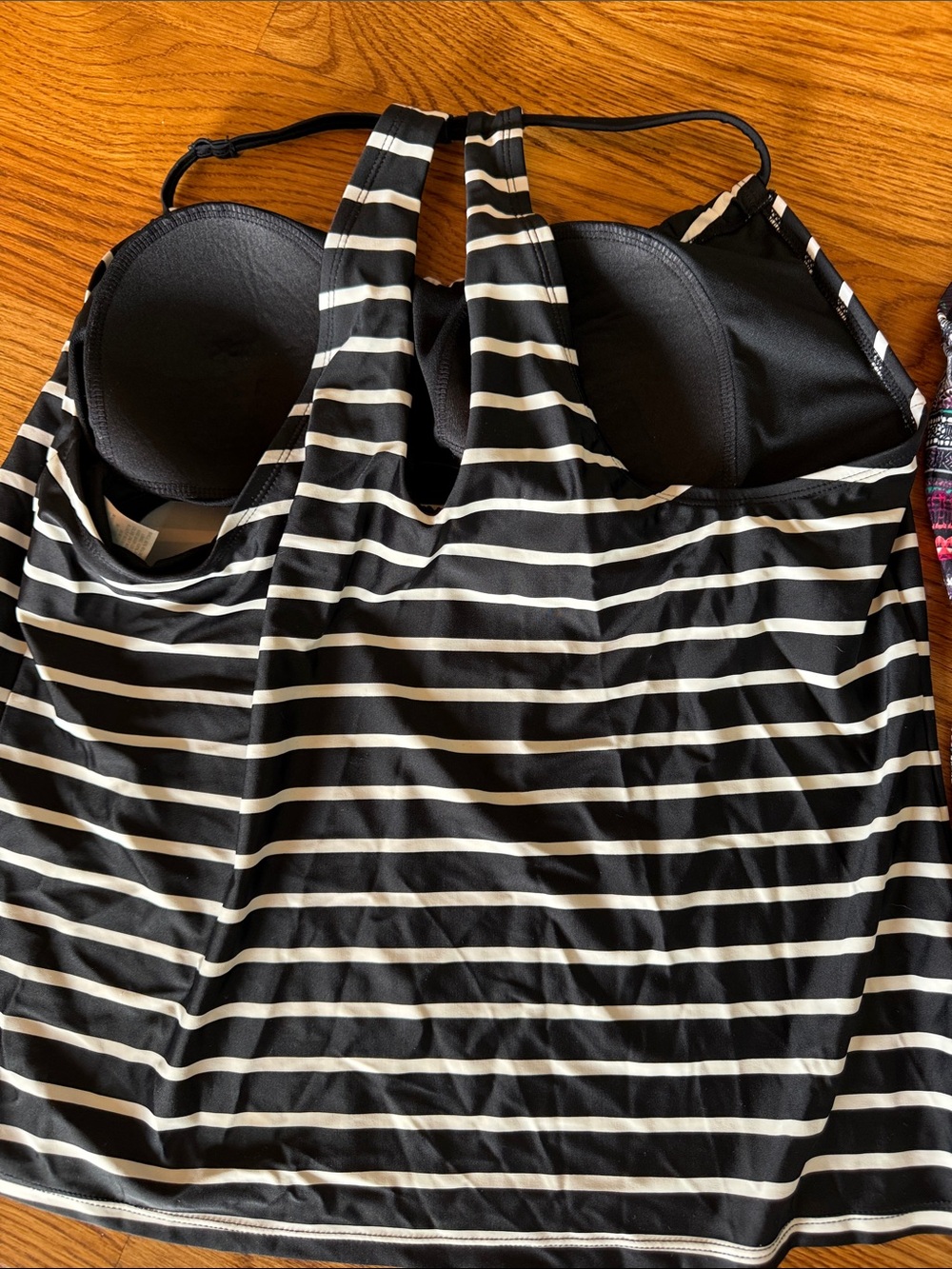 Kona Sol Tankini Swim Top Bundle Size L Black & White Stripe + Abstract Print - Picture 5 of 11